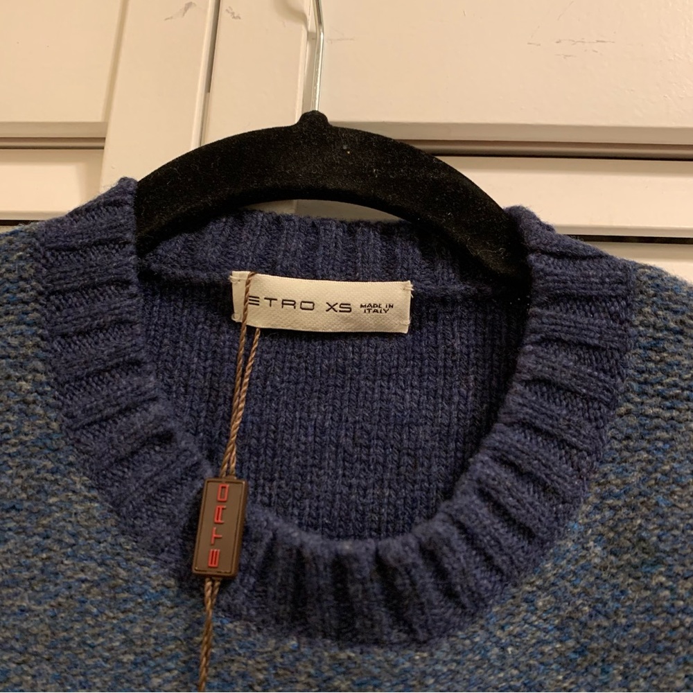 Etro 100% Wool Patchwork Sweater NWT - image 6